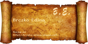 Brczko Edina névjegykártya